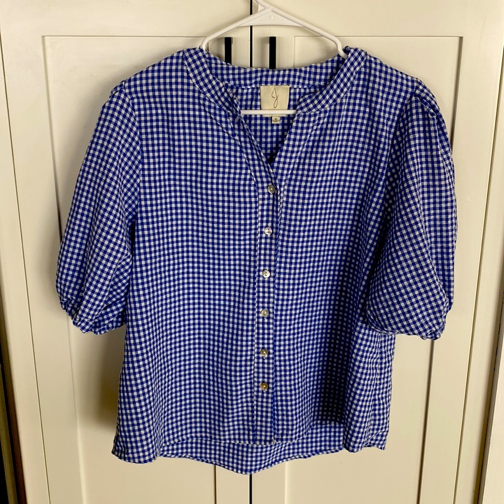 Puff sleeve Joie gingham top Small